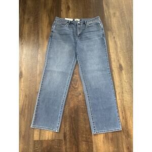 Seven7 Women's Loose Straight Jean Size 12 Medium Wash